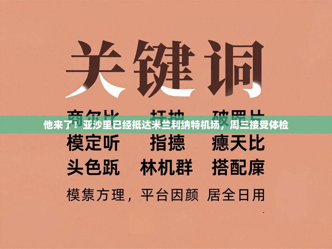 爱游戏体育官网-他来了！亚沙里已经抵达米兰利纳特机场，周三接受体检  第3张